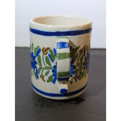 Vintage Studio Art Pottery Hand Painted Floral Mug GM No. 28