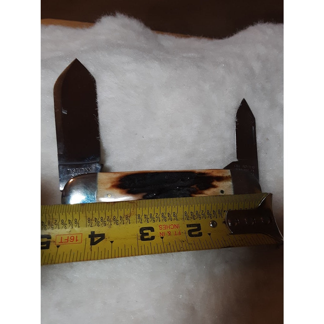 Case XX Tested Folding Pocket KNIFE Elephant Toenail 52050 Sambar Stag  94