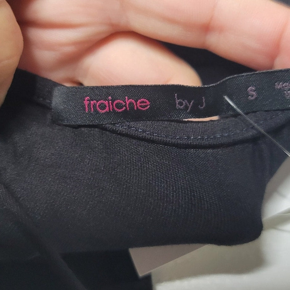 Fraiche by J sleeveless black One Piece Romper Casual Pockets Wide Leg Elastic
