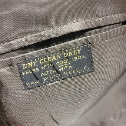 La Mar Mens polyester vintage jacket blazer coat brown blue 1970s Large 2 button