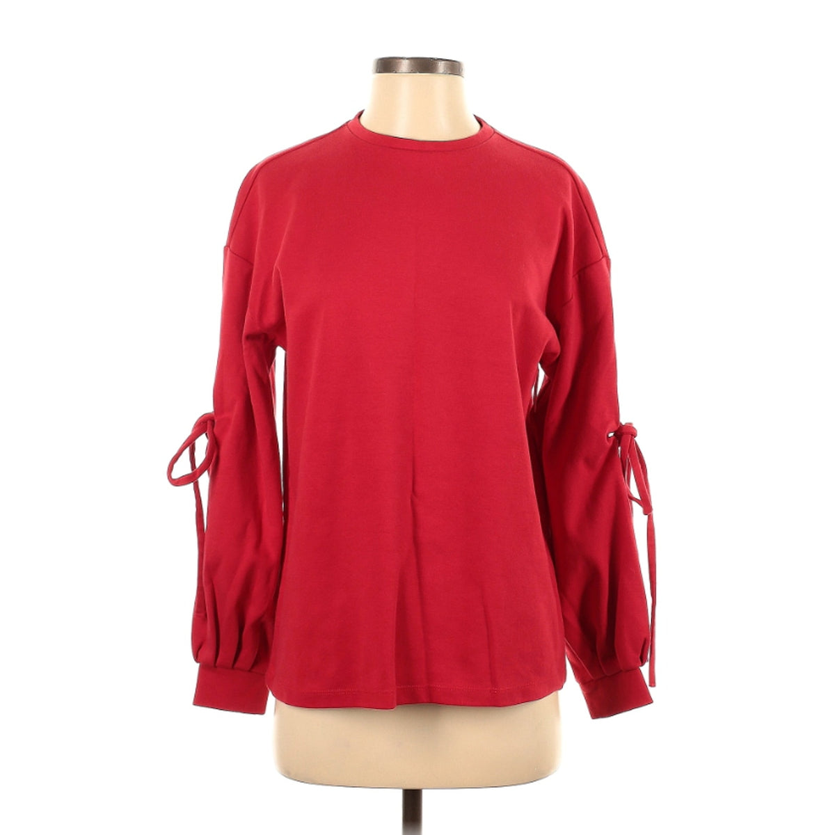 Velvet heart Lucille Grommet Tie Sleeve Pullover Blouse Crewneck Red NEW medium