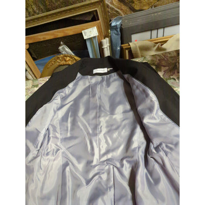 Calvin Klein Black Bolero Style Cropped Blazer Jacket Size Small Career Classic