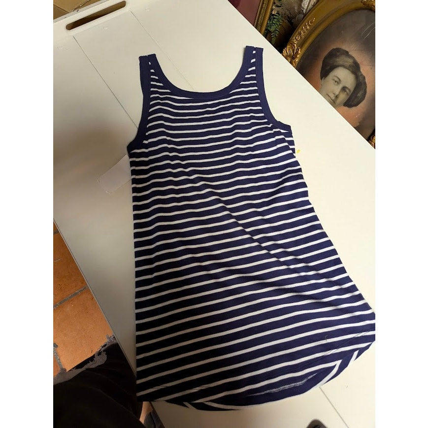 Caslon NWT Navy Blue and White Striped Scoop Neck Tank Top Small