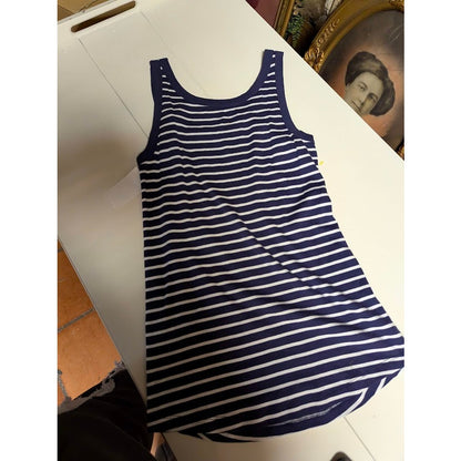 Caslon NWT Navy Blue and White Striped Scoop Neck Tank Top Small
