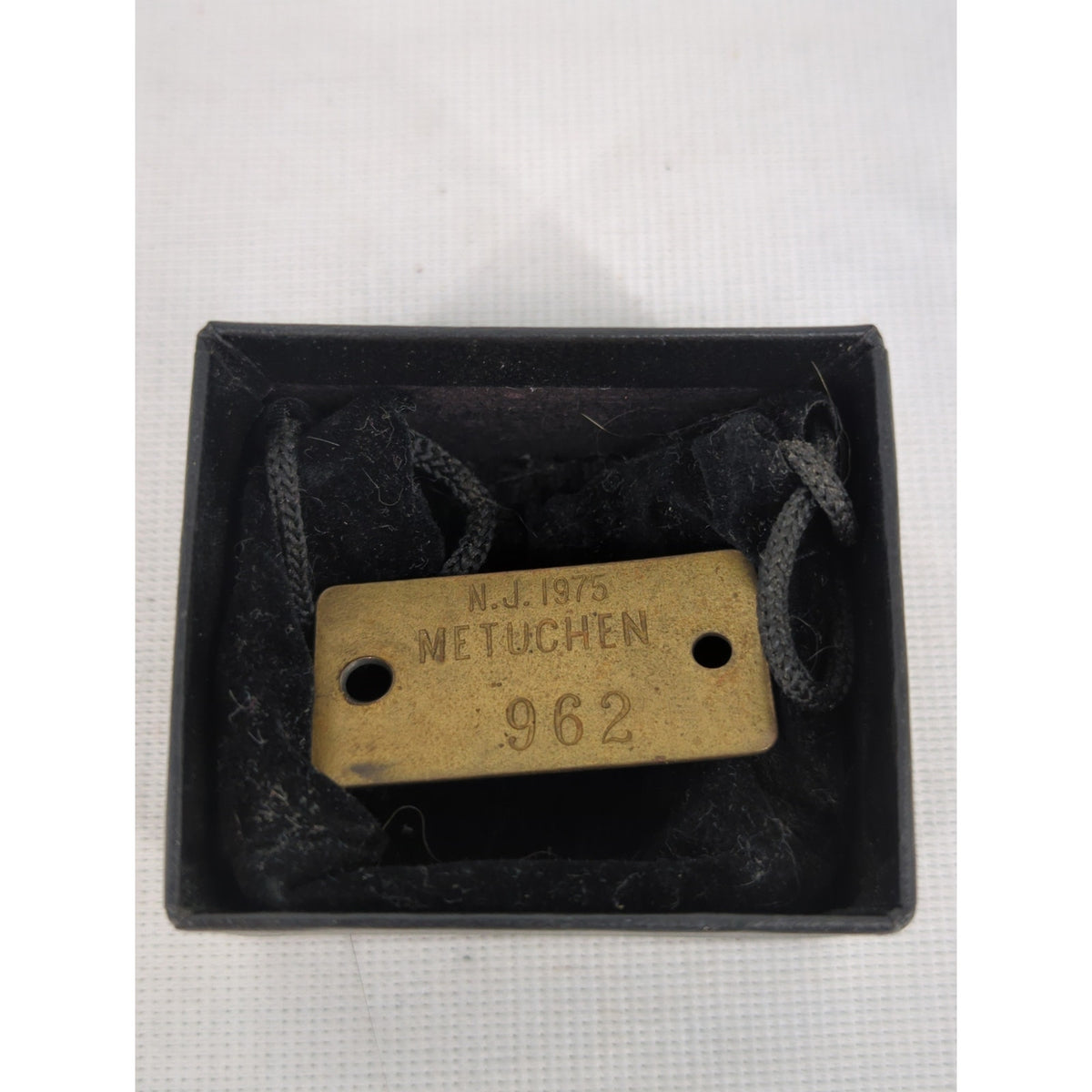 Vintage 1975 Metuchen New Jersey Municipal License Tag Bicycle Pet Dog History