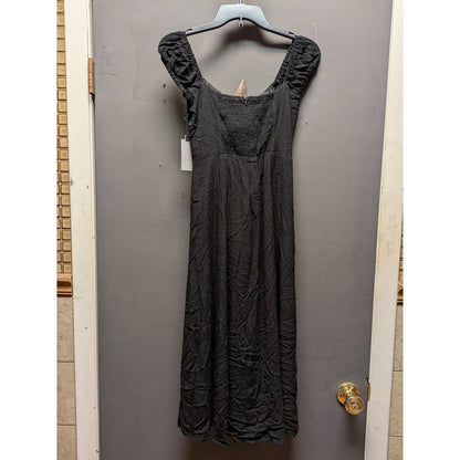Bonjour Midi Dress ASTR The Label XS Peasant Elastic Back Panel button front