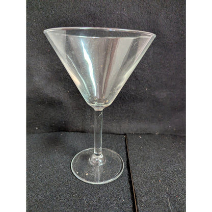 Vintage Clear Glass Martini Cocktail Glasses - Pair Classic Lot of 2