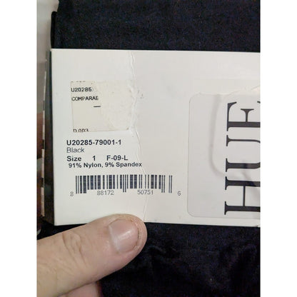 HUE black opaque control top tights size 1 Medium/Large
