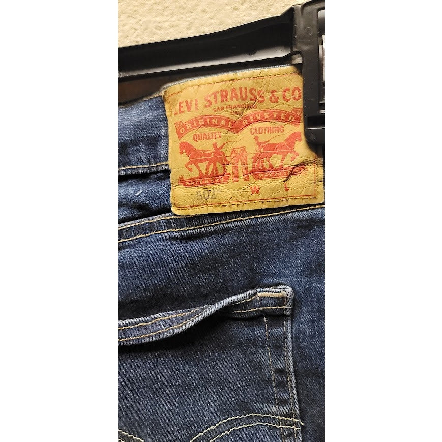 Levi's 502 Mens 48" x 30" Waterless Jeans Blue denim Big Tall