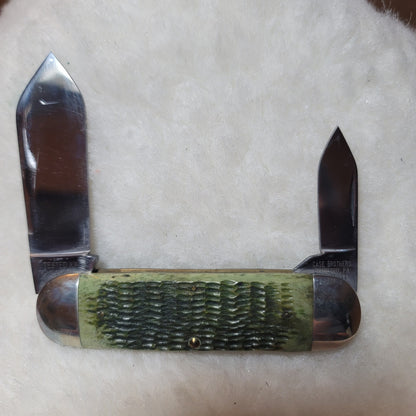 Case Tested XX 62050 Pocket KNIFE Green Bone Scale Sunfish Elephant Toenail