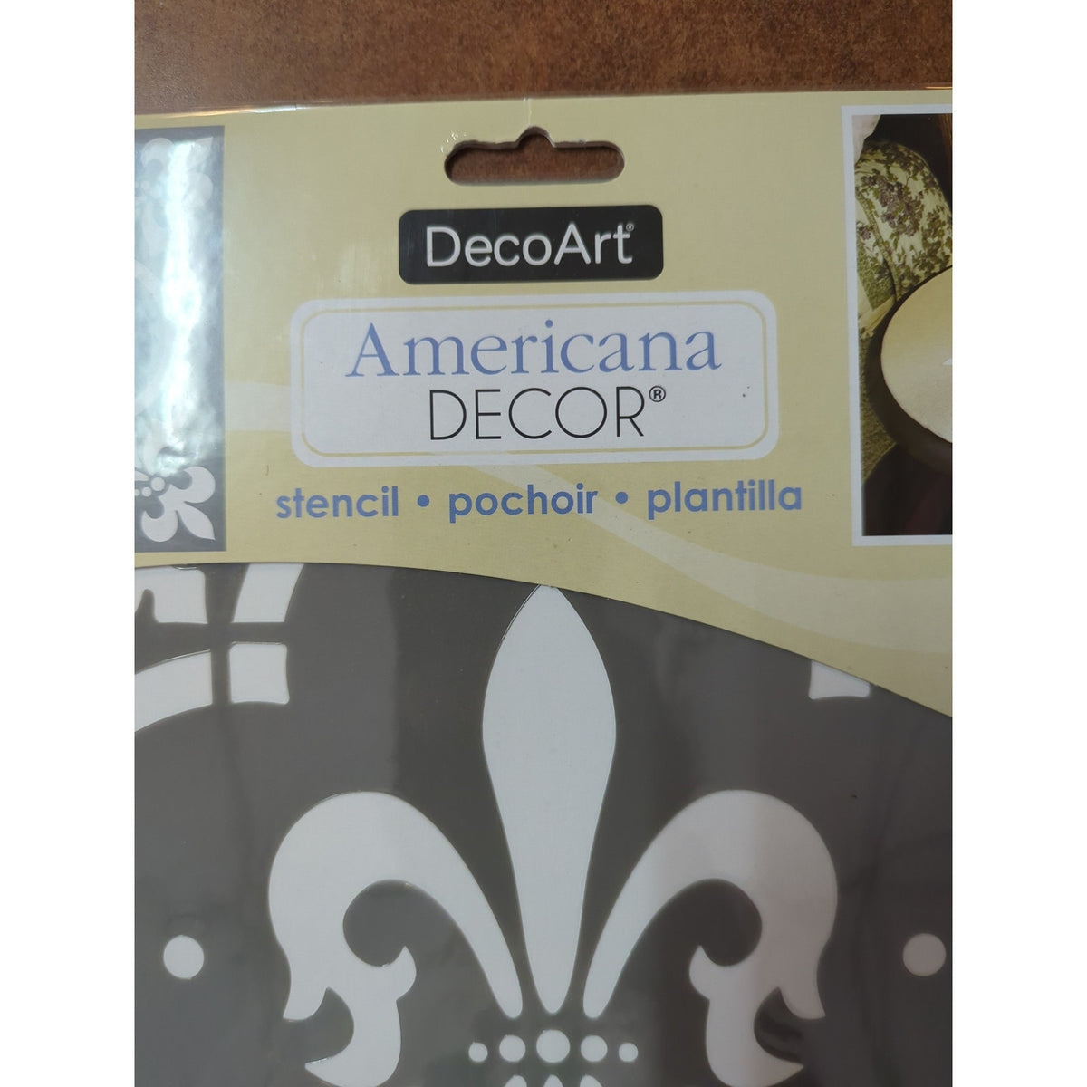 DecoArt Americana Decor Fleur De Lis Tile Furniture Stencil 12 X 12 DIY Craft