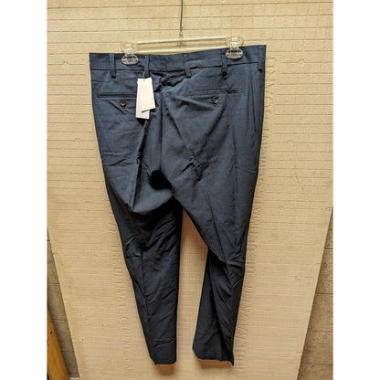 Nordstrom Rack Men Navy Flat Front Pants Slacks Dress Trouser 34" x 32" Trim Fit