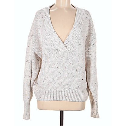 NWT Abound Weekender Pullover V-Neck Sweater Sz XL/Extra Large in Ivory Confetti