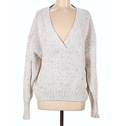 NWT Abound Weekender Pullover V-Neck Sweater Sz XL/Extra Large in Ivory Confetti