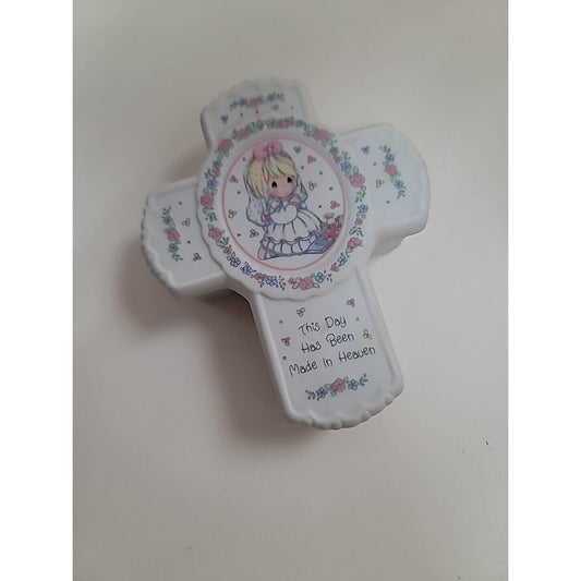 Precious Moments Cross Trinket Box This Day Has Been Made In Heaven Communion