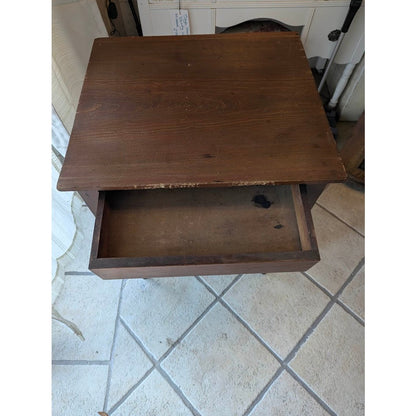 SECONDHAND SANDIES: Simple Wood Side Table with Drawer