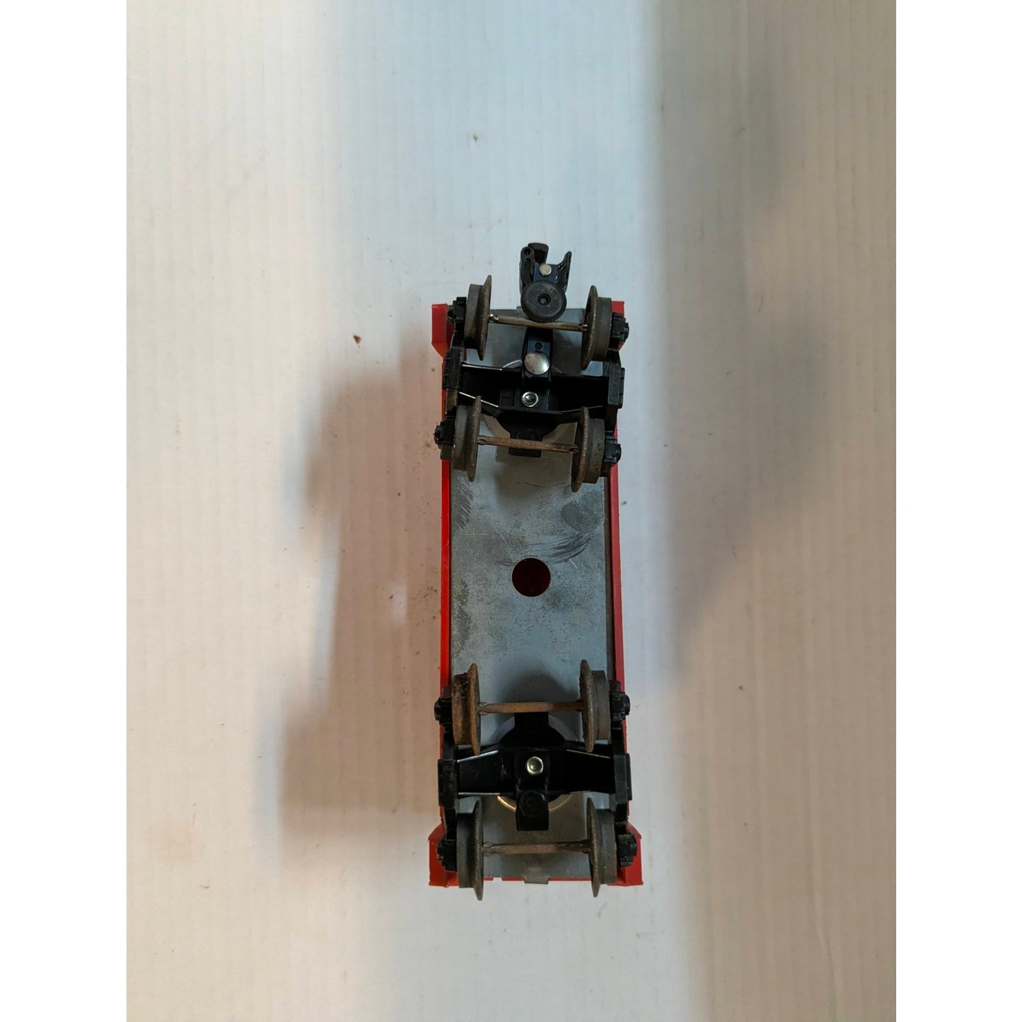 Vintage Red Model Train Caboose Car Metal Undercarriage Lionel #6017