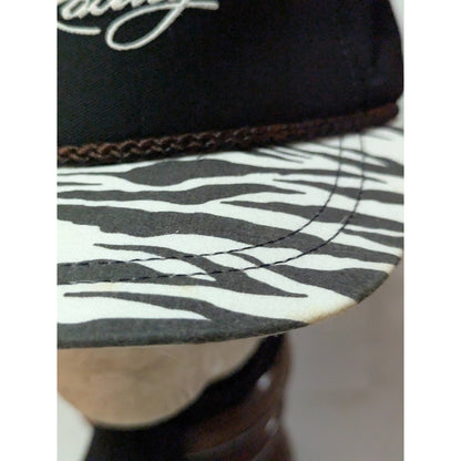 VINTAGE summit racing Blk/ Wh Snap Back Adjustable TRUCKER full fabric Hat  Cap