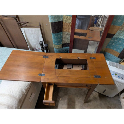 sECONDHAND SANDIES: Wood sewing Cabinet Side Table
