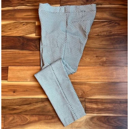 AMANDA & CHELSEA PLAID PANTS SLACKS Size 2 casual career new TROUSER geometric