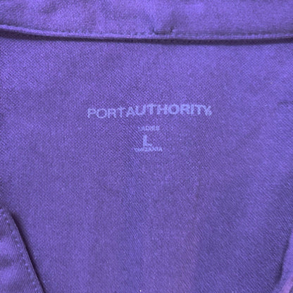 Port Authority Purple Bowling Womens Logo Performance Polo Shirt Retro Large
