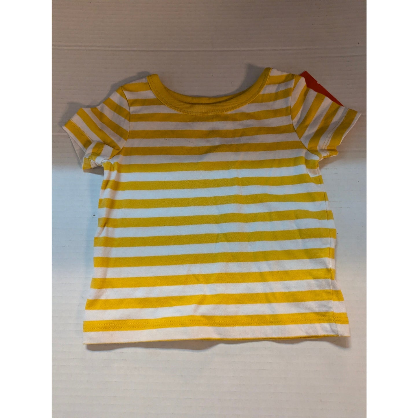 Joe Fresh Yellow White Striped Crewneck Baby Short Sleeve T-Shirt Top NWT 6-12M