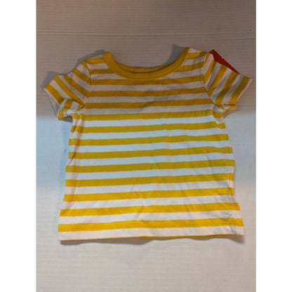Joe Fresh Yellow White Striped Crewneck Baby Short Sleeve T-Shirt Top NWT 6-12M