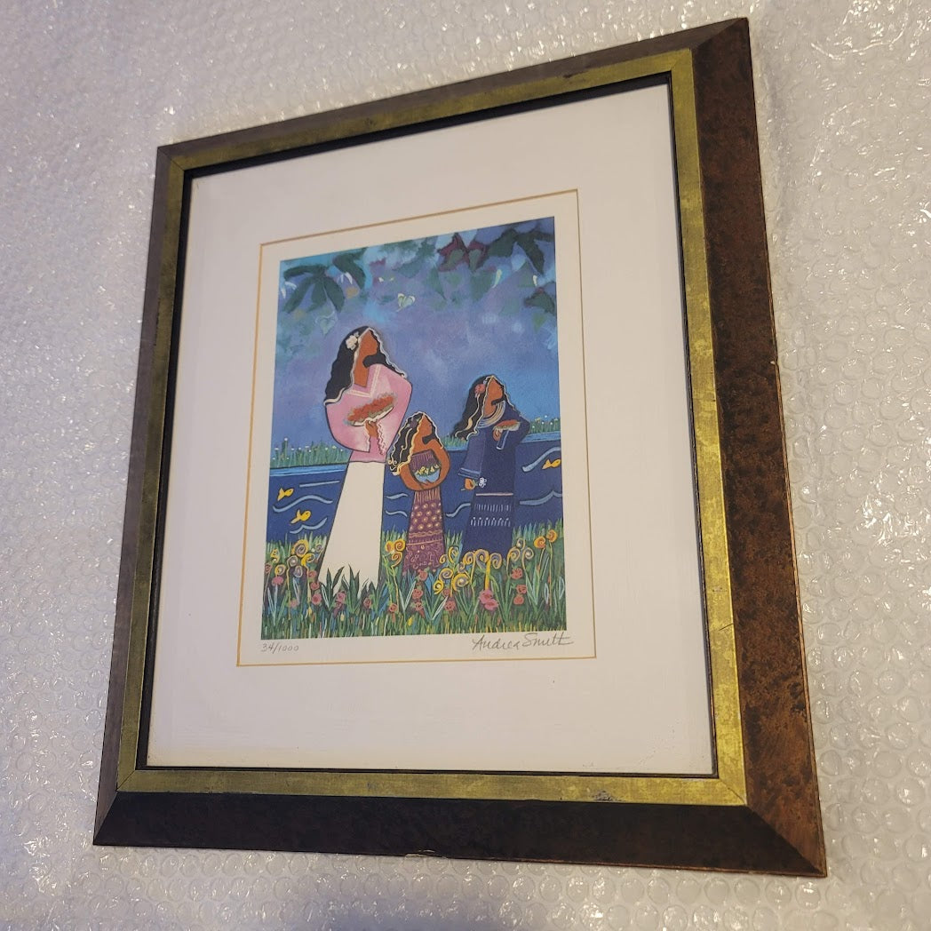Andrea Smith 16"  x 14" Giclee Walking in Gratitude #34/1000 LahainamMaui Hawaii