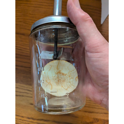 Vintage Acme Glass Jar Butter Churn / Cream Whipper Chopper Kitchenware
