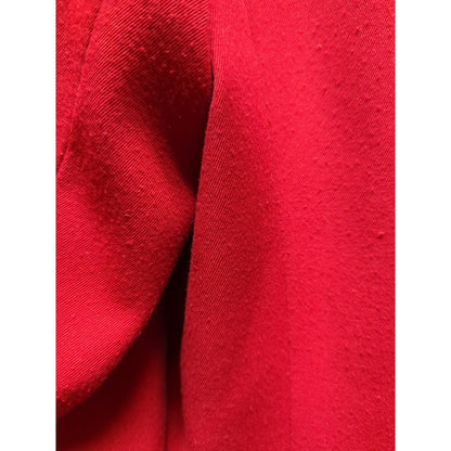 Vintage Kasper Red Double Breasted Star Button Blazer Jacket Power Suit Size 6P