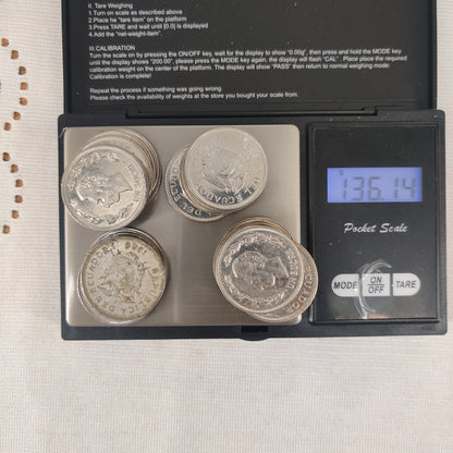 Ecuador 1 Sucre 1986 Nickel Clad Steel Coins Bulk Collection Lot of 20