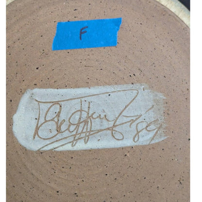 George Griffin Pottery, Sopchoppy Florida Handmade Art Pottery Plate 11" Earthy