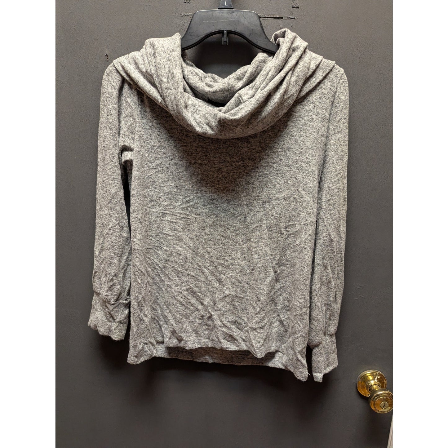 Gibson Gray Cowl Neck Long Sleeve Top Size XS NWT