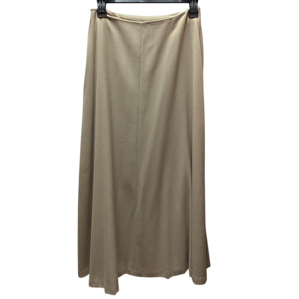Vintage Beige Wool Blend Button Flap Midi Skirt Small Quiet Luxury 90s Vintage