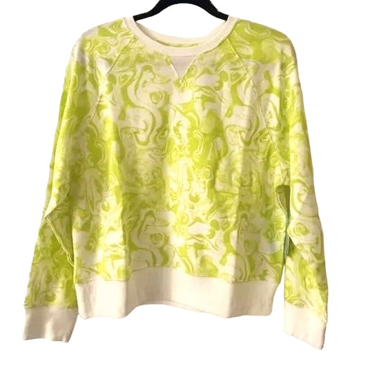 Abound Crewneck Pullover Sweatshirt Sz Medium in Green Spacey Swirl NWT