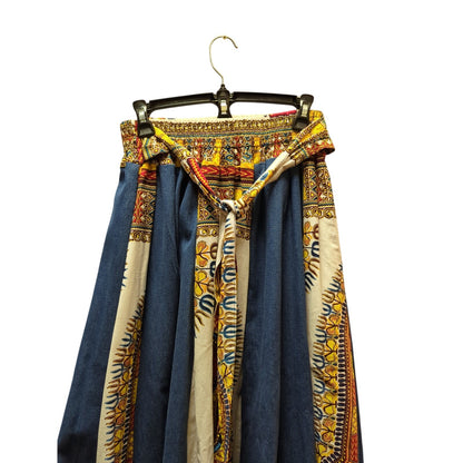 Ft. Inc. One Size Elastic Boho Paisley Maxi Skirt Patchwork Renaissance Fair