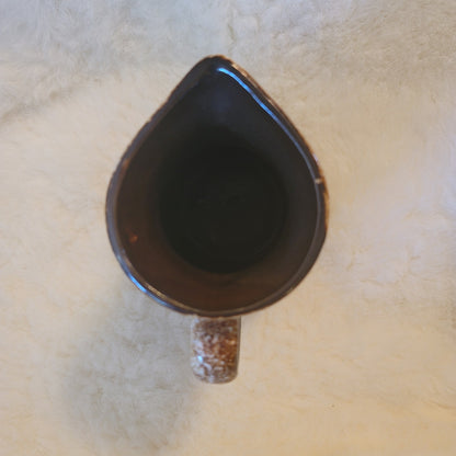 Roseville Brown Glazed Dripware Pitcher