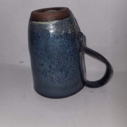 Handmade Blue Splatterware Coffee Mug – Artisan Studio Pottery