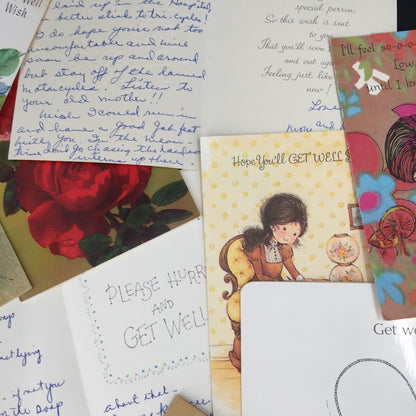 Vintage greeting Cards LOT ephemera Used 1970's GREAT Graphics Scrapbooking
