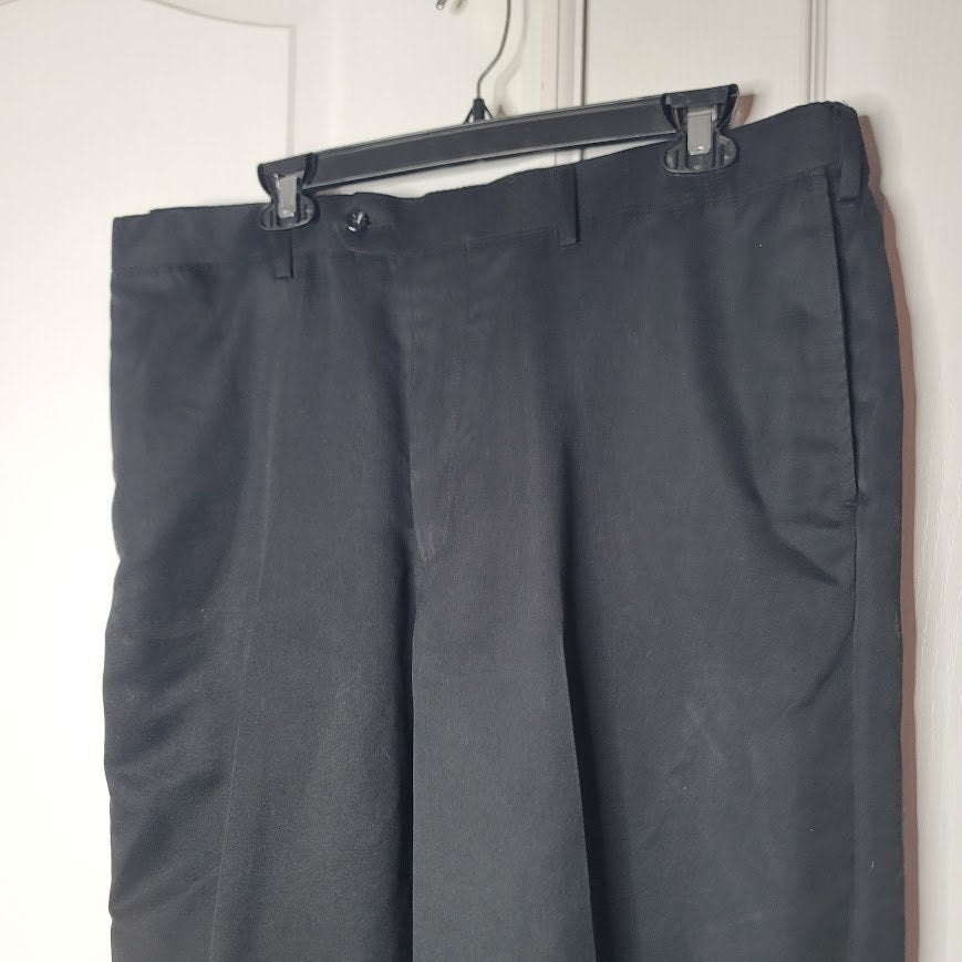 George Mens Black Soot Dress Pants Trousers 38W x 29L Tab Closure