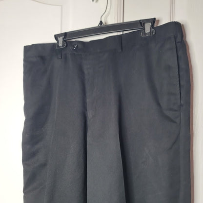George Mens Black Soot Dress Pants Trousers 38W x 29L Tab Closure