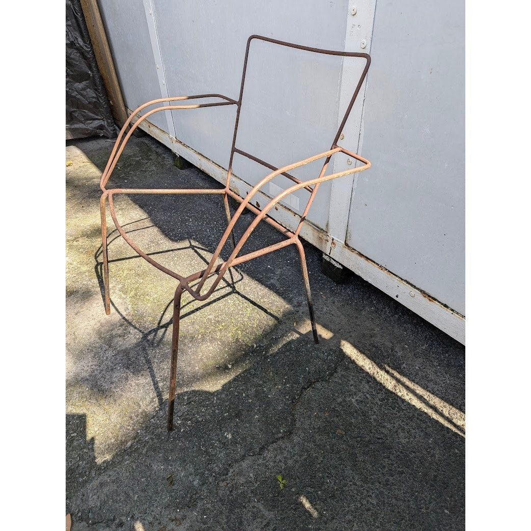 Secondhand Sandies: Vintage Wrought Iron Armchair Frame Rustic Industrial Mid-Century Patio Project
