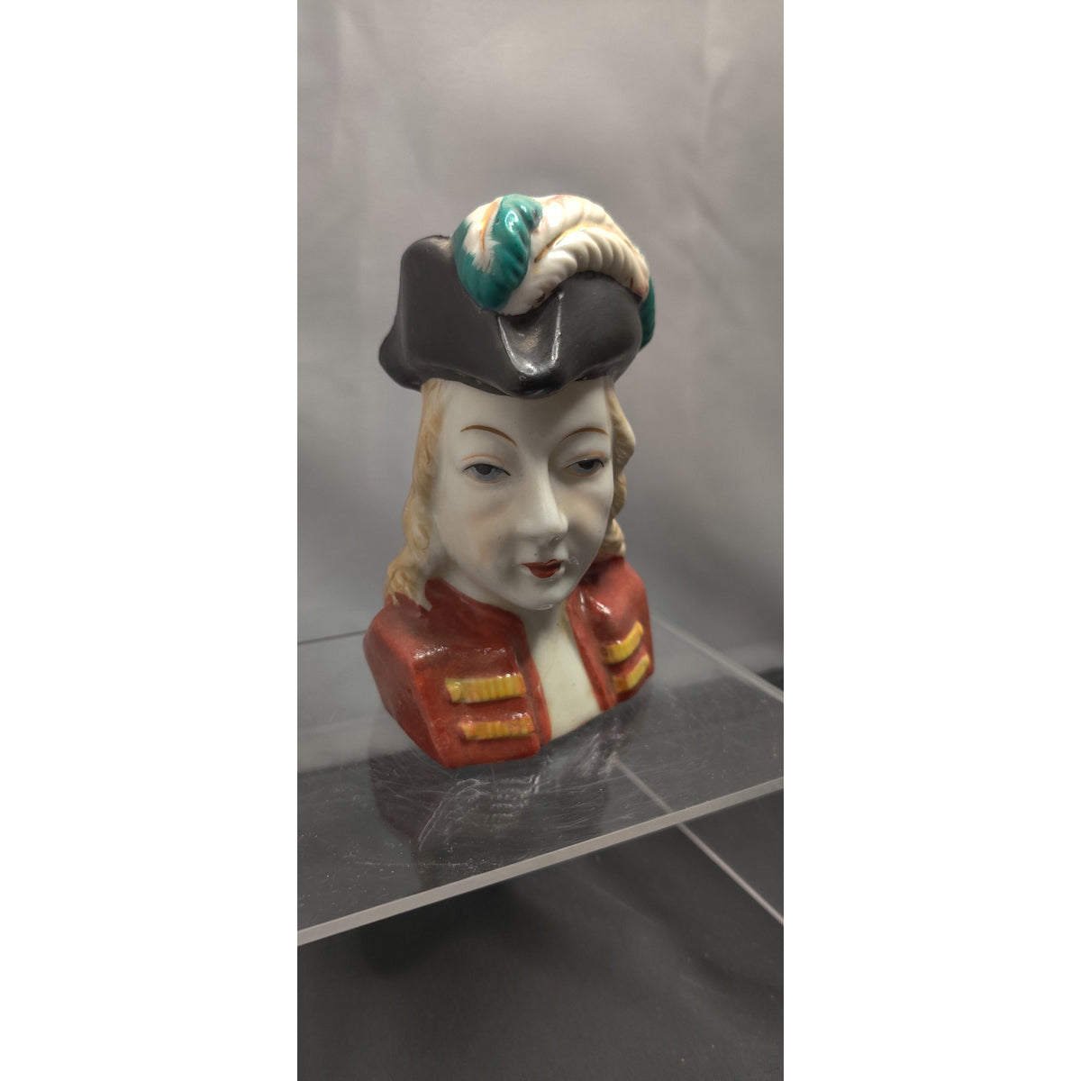 Vintage 1950s Colonial General Soldier HeadVase Planter Figurine Kitsch Regal