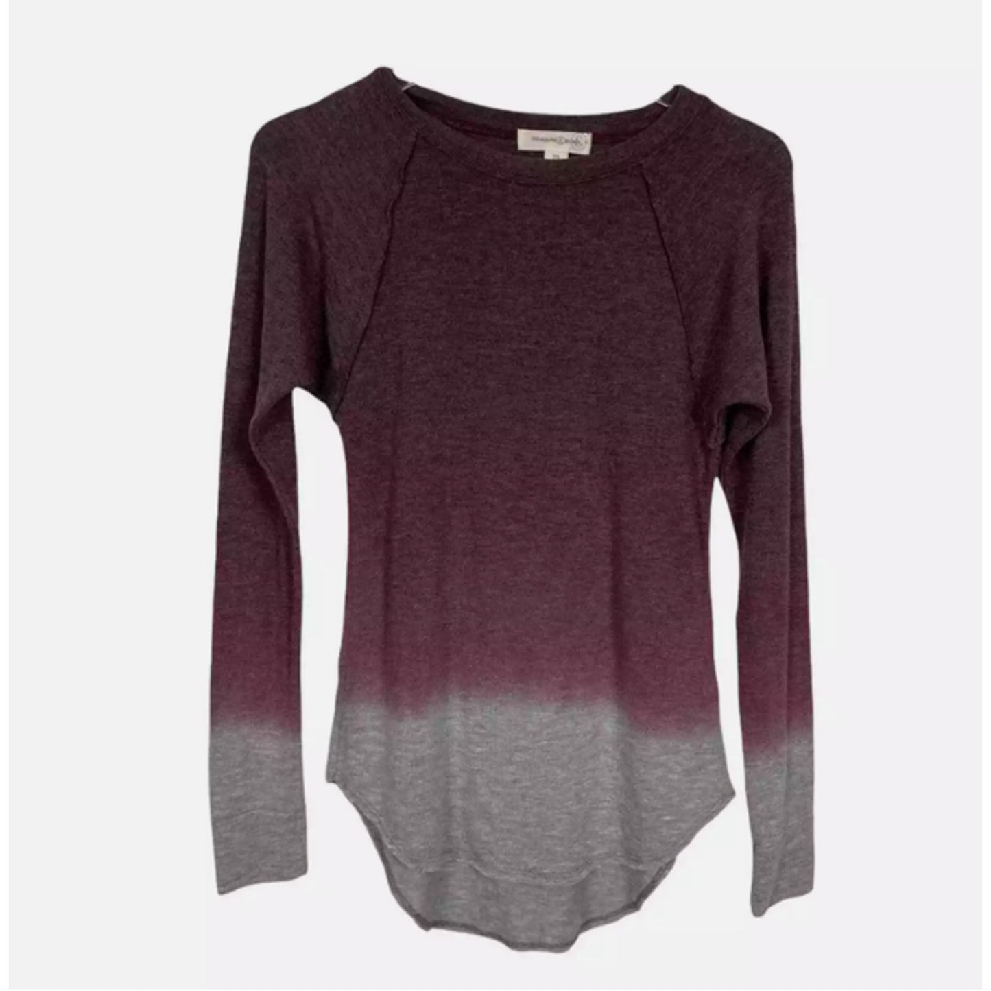 Treasure & Bond Purple Grey Ombre Long Sleeves Top Size MEDIUM New Cozy Soft