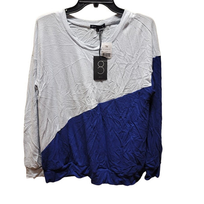 Gibson Size XL Navy White Colorblock sweatshirt crew neck NEW
