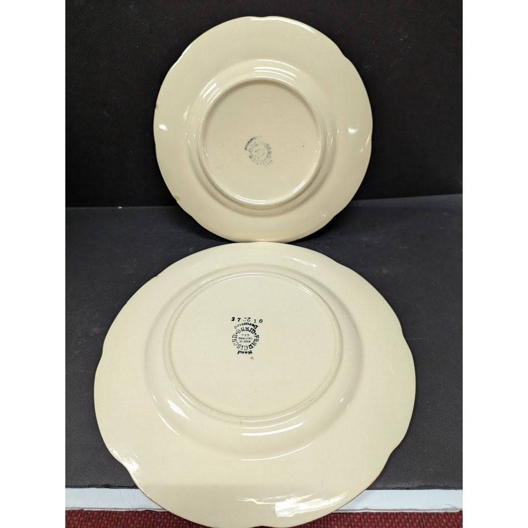 Set of 4 Vintage Franciscan Ware Red Apple Plates (2) 8" Salad (2) 9.5" Dinner