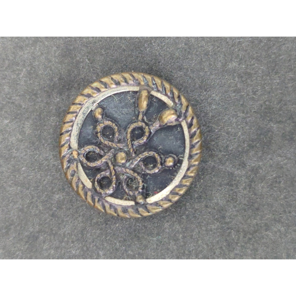 LOT M of 10 Antique Vintage Victorian Brass Mixed Materials Buttons ESTATE FIND