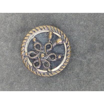 LOT M of 10 Antique Vintage Victorian Brass Mixed Materials Buttons ESTATE FIND