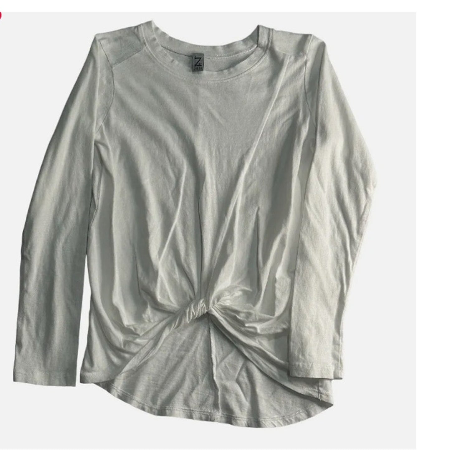 Zella twisty Turn Long Sleeve Activewear Shirt SMALL Lightweight WHITE NEW