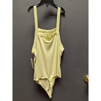 BP. yellow thong bodysuit size Medium sleeveless ribbed layering travel casual